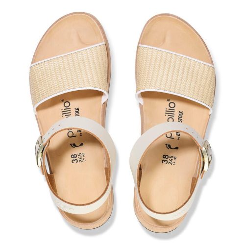 PapilliobyBirkenstockGlendaWhiteRaffiaLeatherSandal3