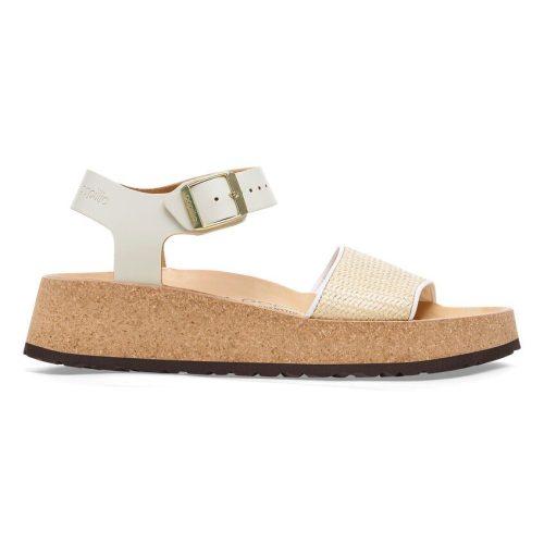 PapilliobyBirkenstockGlendaWhiteRaffiaLeatherSandal5