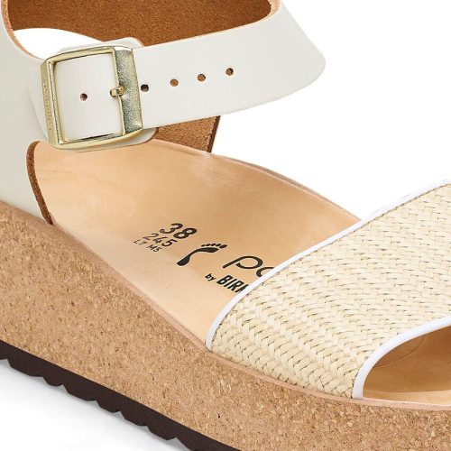 PapilliobyBirkenstockGlendaWhiteRaffiaLeatherSandal6