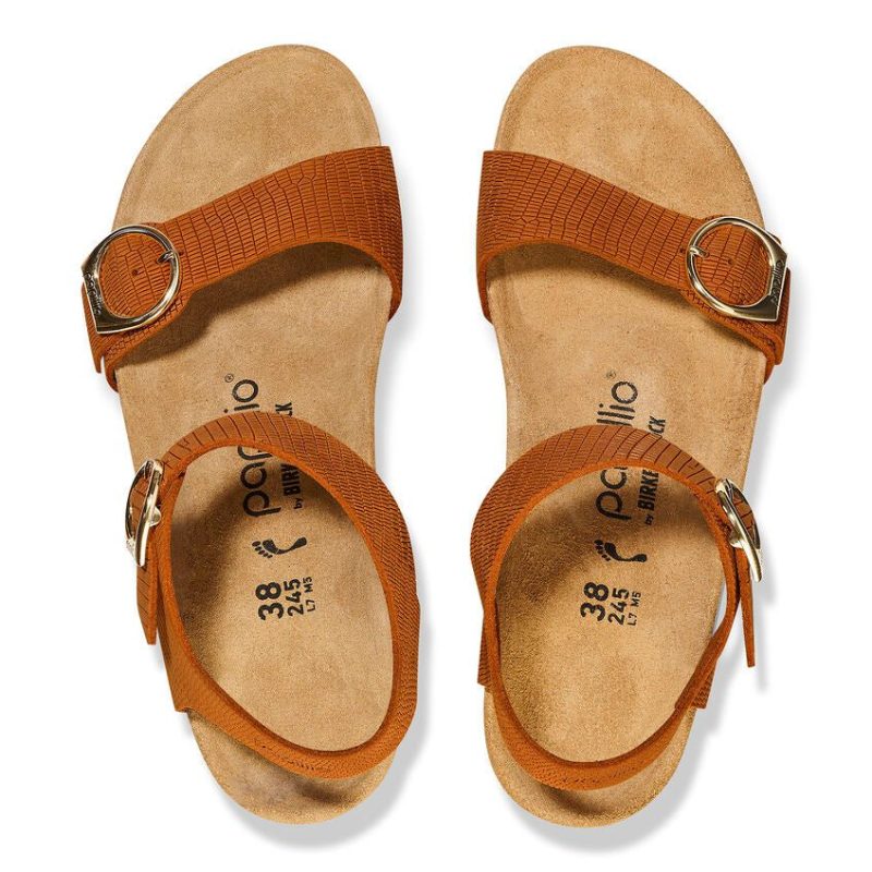 PapilliobyBirkenstockSoleyEmbossedOrangeWedge3