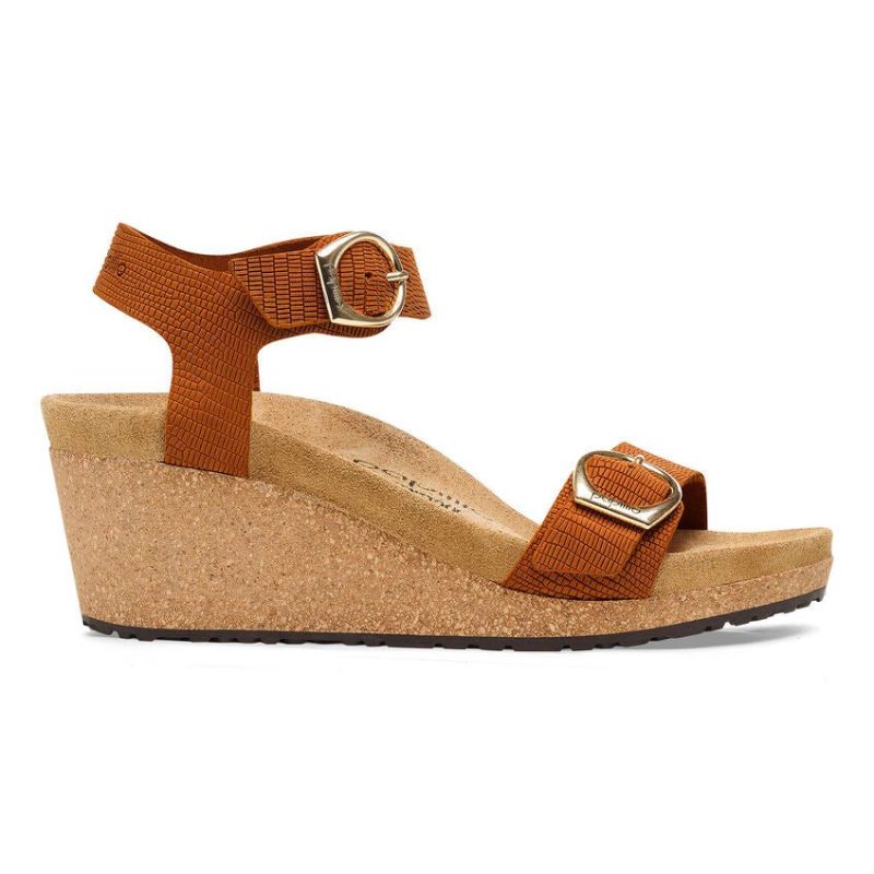 PapilliobyBirkenstockSoleyEmbossedOrangeWedge5